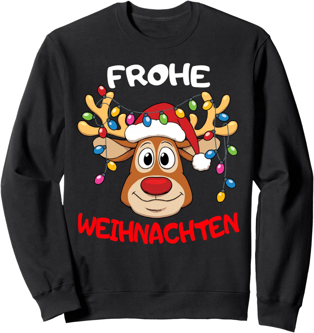 Lustige Rentier Frohe Weihnachten Frohe Weihnachten Sweatshirt
