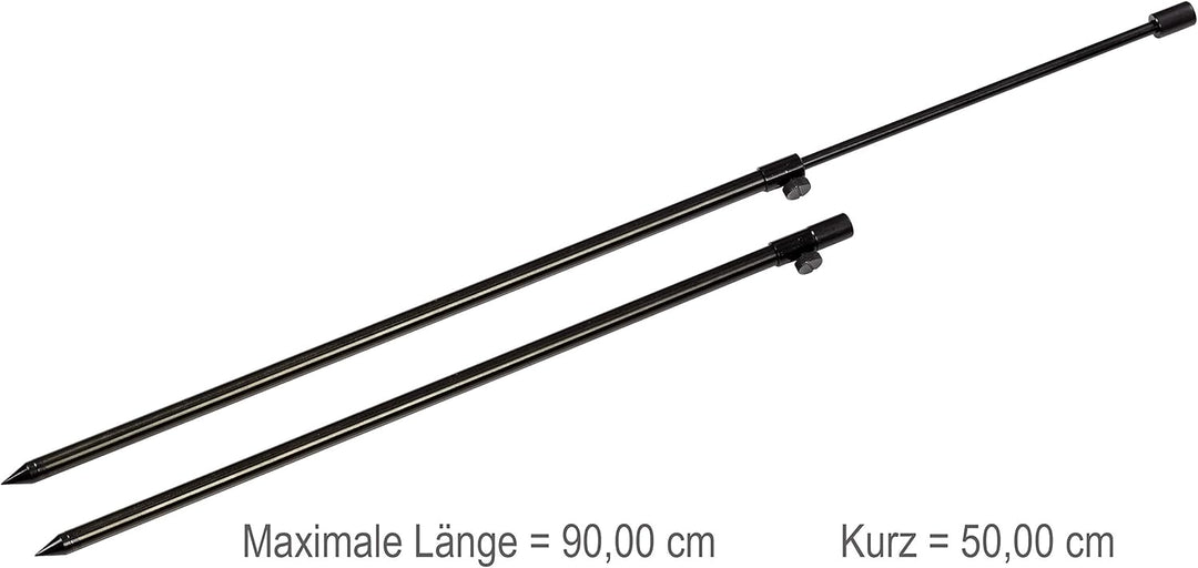 Zite Fishing Banksticks Angeln Set - Teleskop Rutenhalter / Rutenständer Angeln 50-90cm Aluminium -