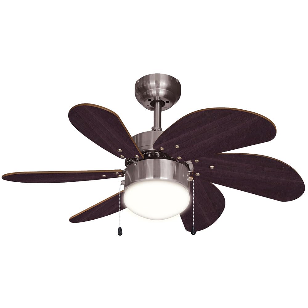 Bestron Deckenventilator mit Beleuchtung, 3 Geschwindkigkeitsstufen & grosse Flügelspannweite von Ø7