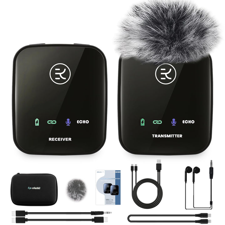lavalier mikrofon Wireless mit Aufbewahrungsbox, kabelloses Mikrofon für iPhone/Typ-C/Kamera/Laptop,