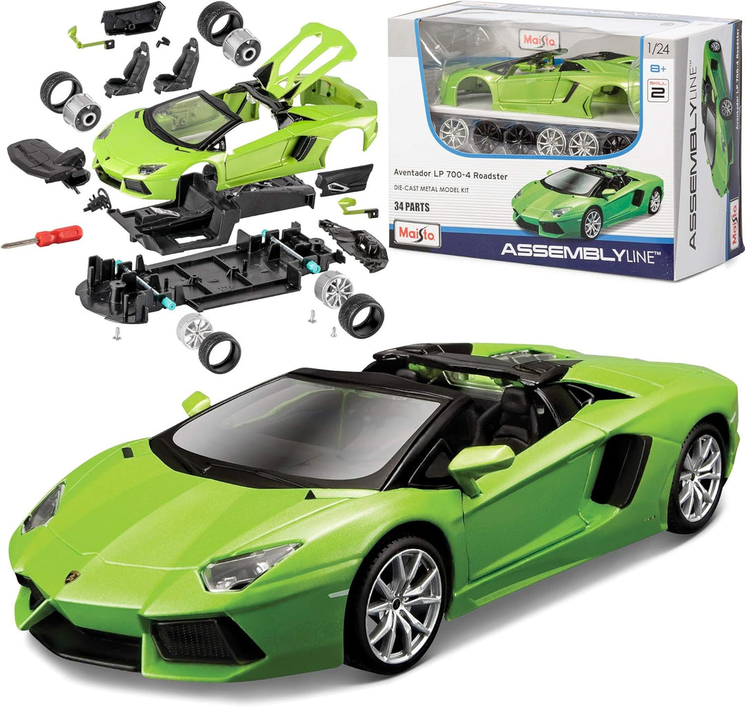 Maistro M39124 Lamborghini 1:24 Aventador LP 700-4 Roadster KIT, Assorted Colours, Farben Können Var