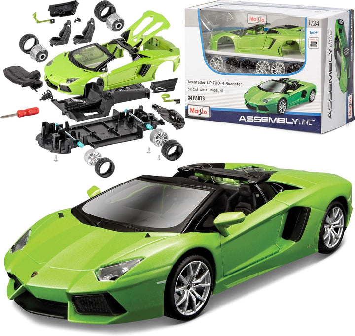 Maistro M39124 Lamborghini 1:24 Aventador LP 700-4 Roadster KIT, Assorted Colours, Farben Können Var