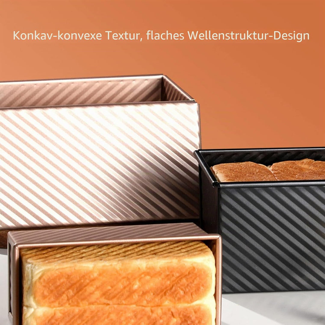 Brotbackformen mit Deckel Toastbrot Backform, Toast Brot Backform 2,2 Lb Teigkapazität Rechteckige L