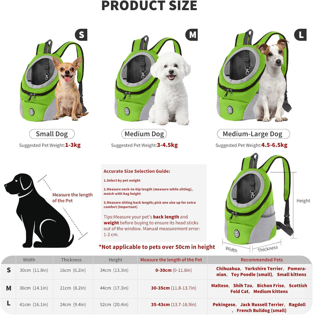 PETCUTE Hundetragerucksack,Verstellbarer Haustier Rucksack für Kleine Hunde und Katzen,Gepolsterter
