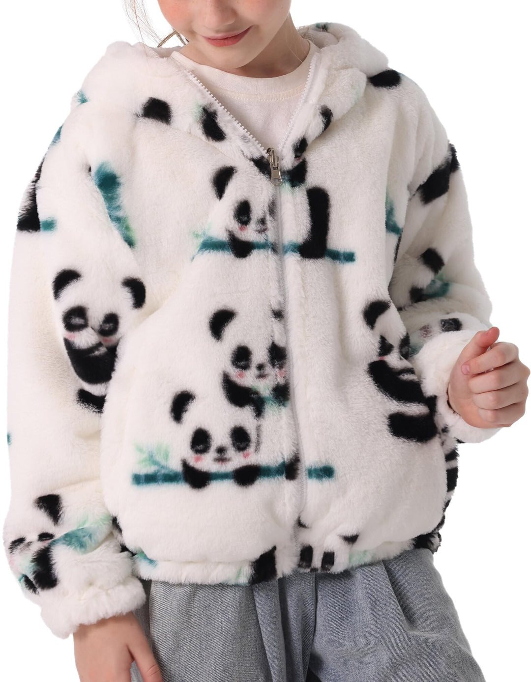 SEAUR Kuscheljacke Mädchen Flauschig Teddy-Fleece Hoodie Jacke Kinder Kuschelig Plüsch Supersoft Man