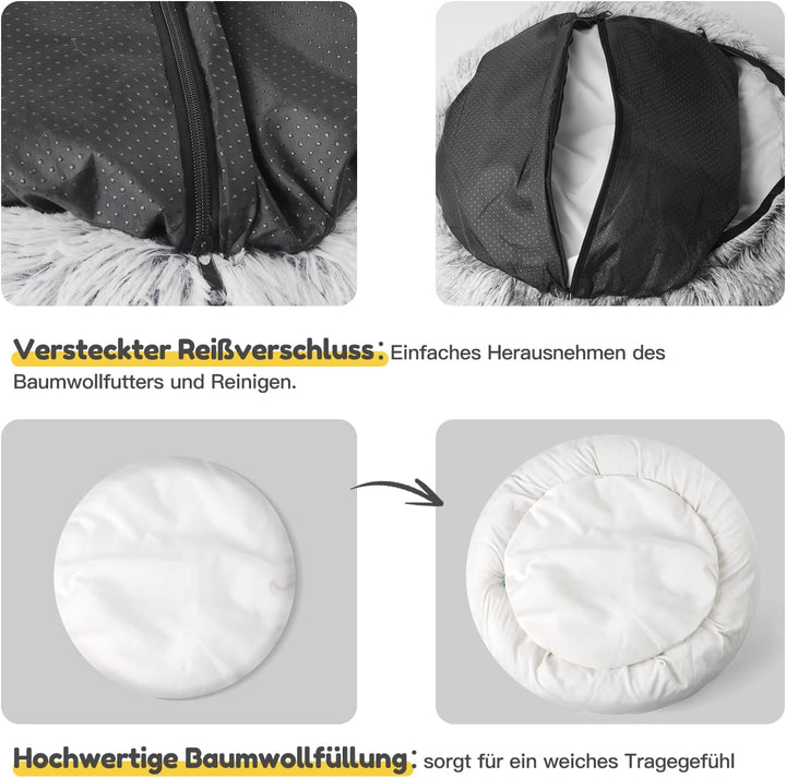 CATISM Katzenbett Flauschig Katzendecke, 50cm Gemütlich Katzenbett für grosse Katzenkätzchen Washbar