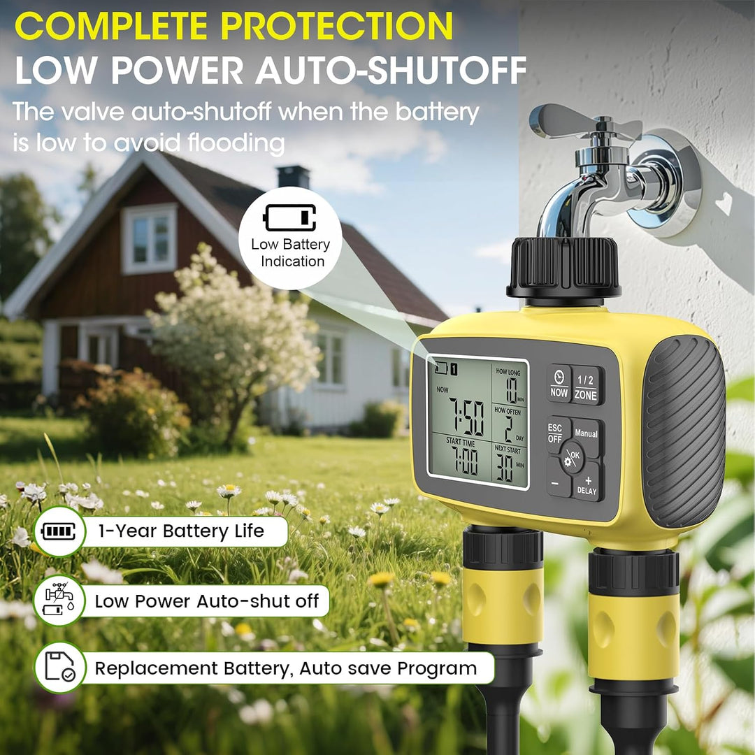 Gartenbewässerung Wasser Timer, Bewässerungssteuerung für Garten | Flexible Bewässerung Dank mit 2 A