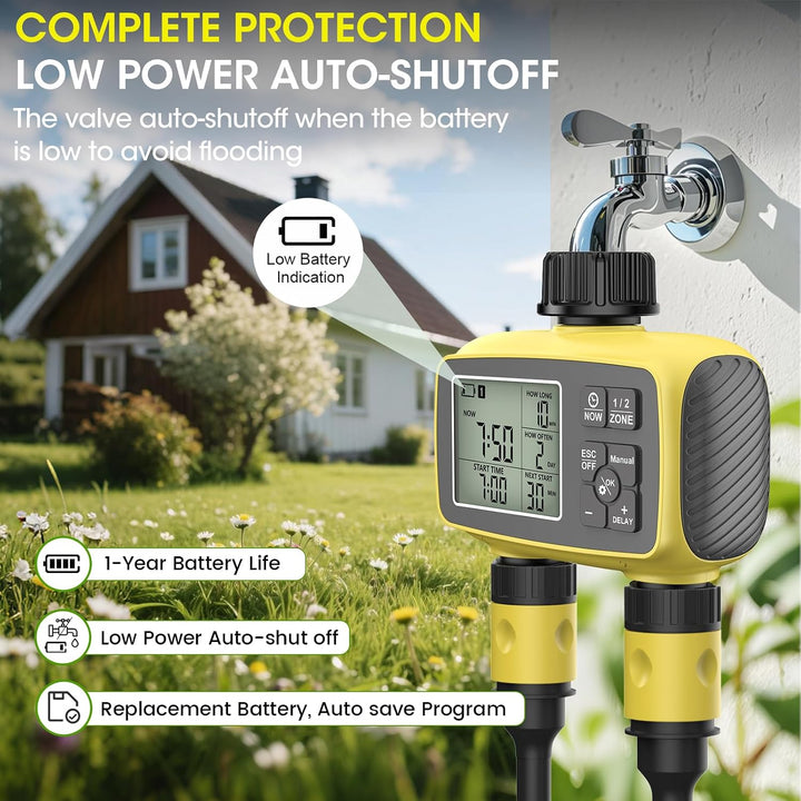 Gartenbewässerung Wasser Timer, Bewässerungssteuerung für Garten | Flexible Bewässerung Dank mit 2 A
