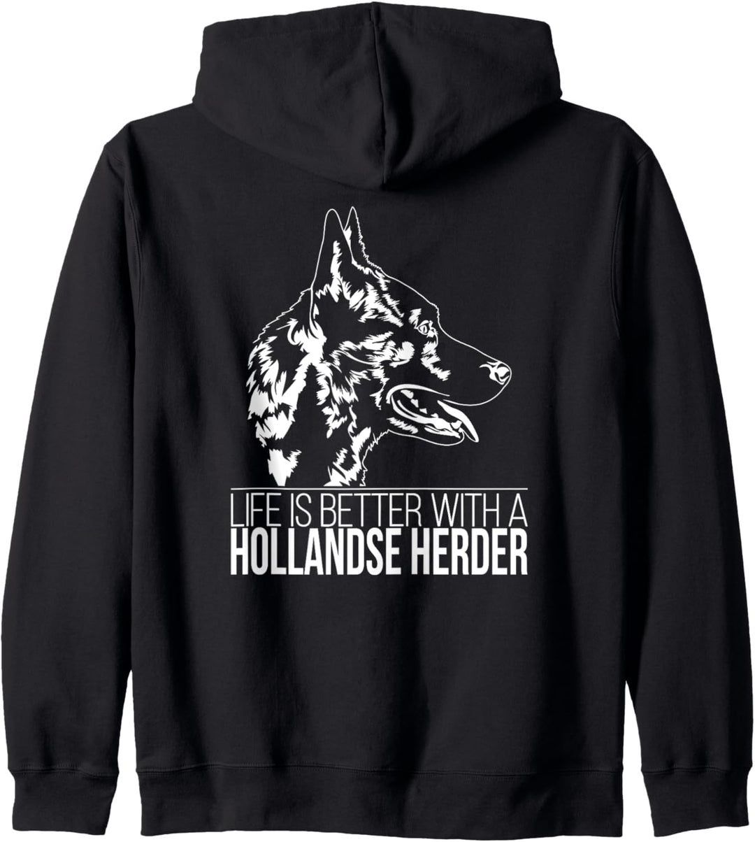 Hollandse Herder life better Hund Hunde Spruch Kapuzenjacke
