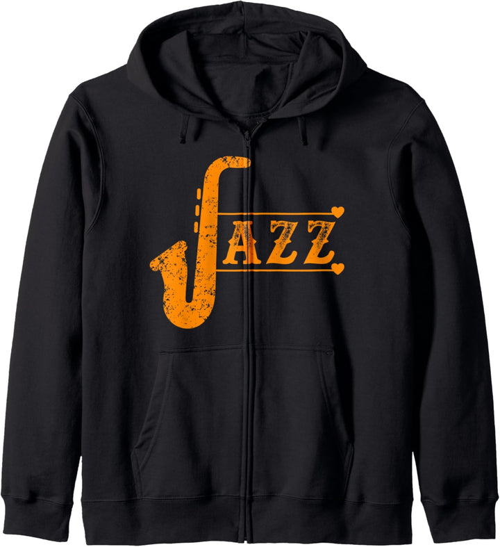 Jazz Saxofon Musikinstrument Saxophonist Saxophon Musiker Kapuzenjacke