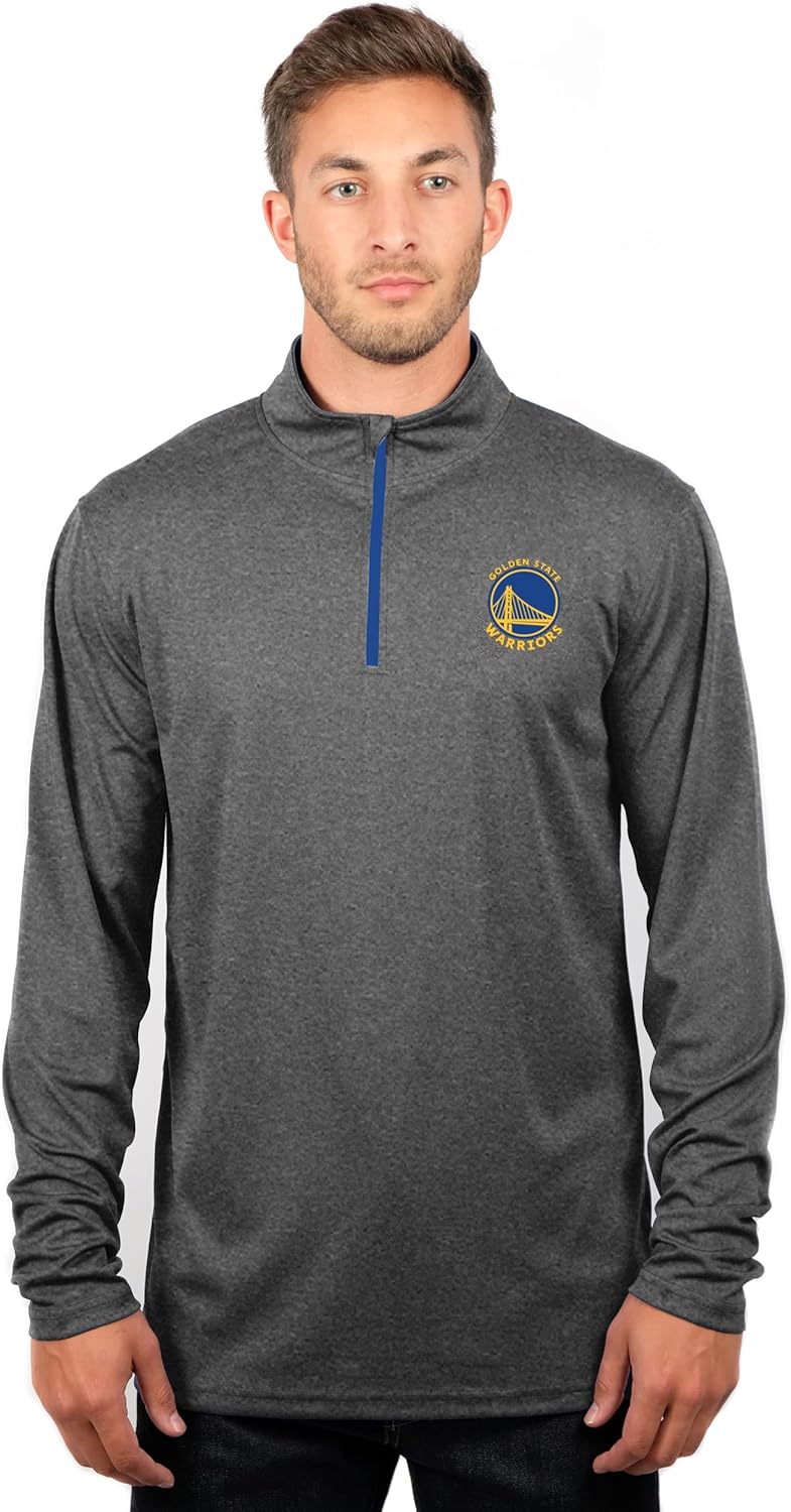 Ultra Game Offizielles NBA-Langarmshirt für Herren mit Viertelreissverschluss M Anthrazit Meliert, M