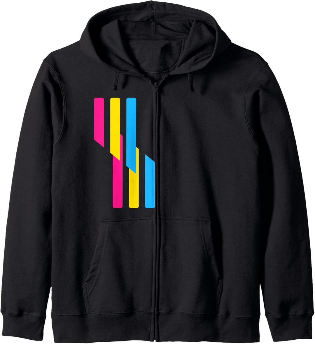 Pansexuelle Farbbalken - Rosa Gelb & Blau - OnmiSexualität Kapuzenjacke