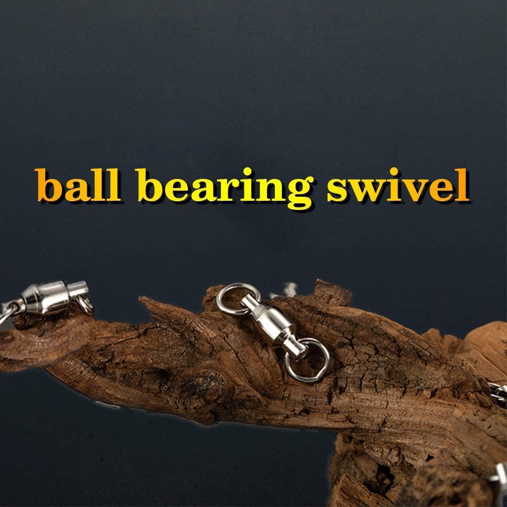 Ball Bearing Wirbel Geschweisst Ringe, Wallerwirbel Meereswirbel Salzwasserfest Spaltring Angelausrü