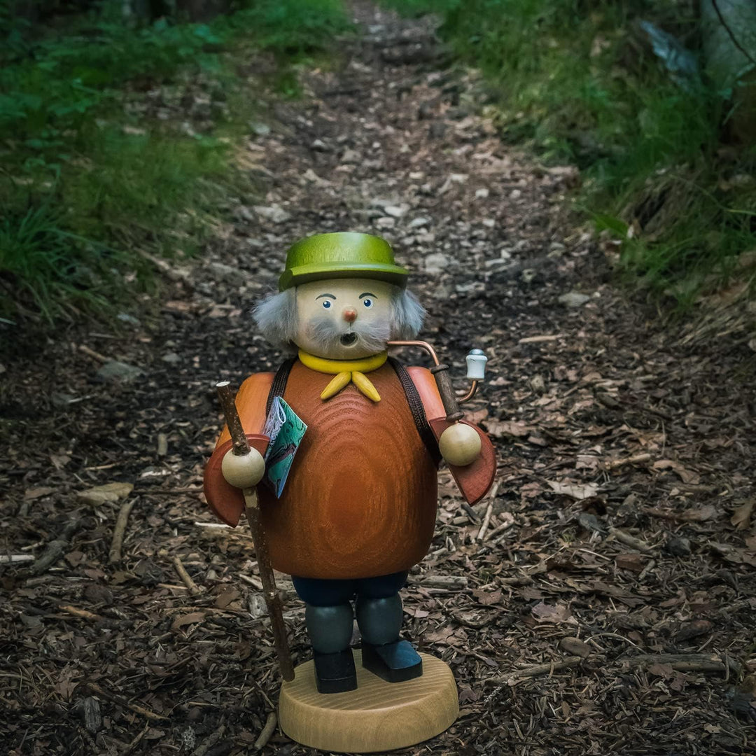 Seiffener Volkskunst | Räuchermännchen Erzgebirge | Gemütliche Typen 19 cm | Räucherfigur | Erzgebir
