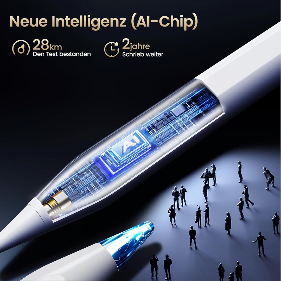 BAZO Stift für iPad Apple - 2018-2024 Pencil 2. Generation mit Schnellladeleistung Palm Rejection un