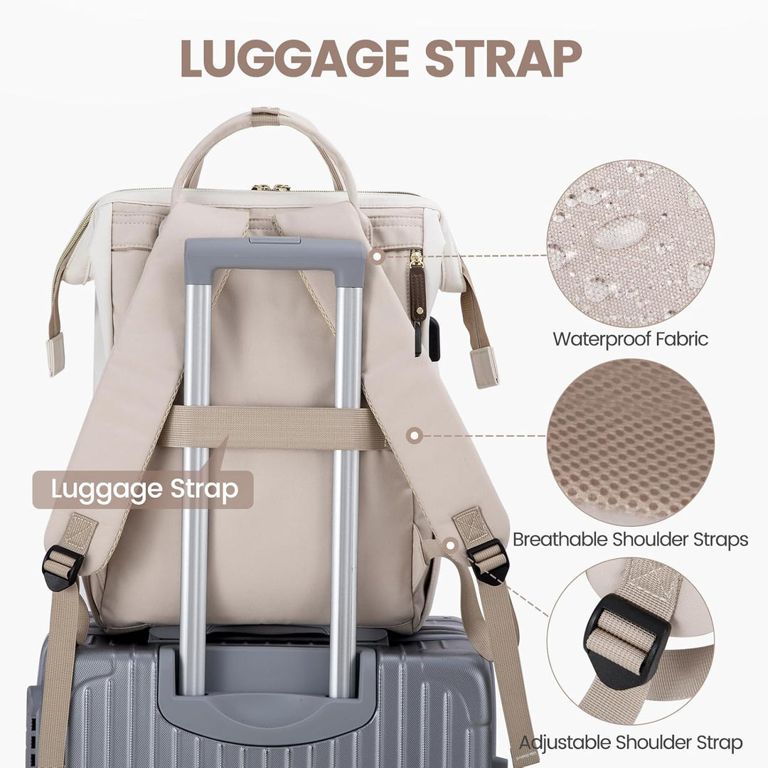 LOVEVOOK Rucksack Damen Laptop Rucksäcke mit Laptopfach 15.6 Zoll Schulrucksack Mädchen Teenager Sch