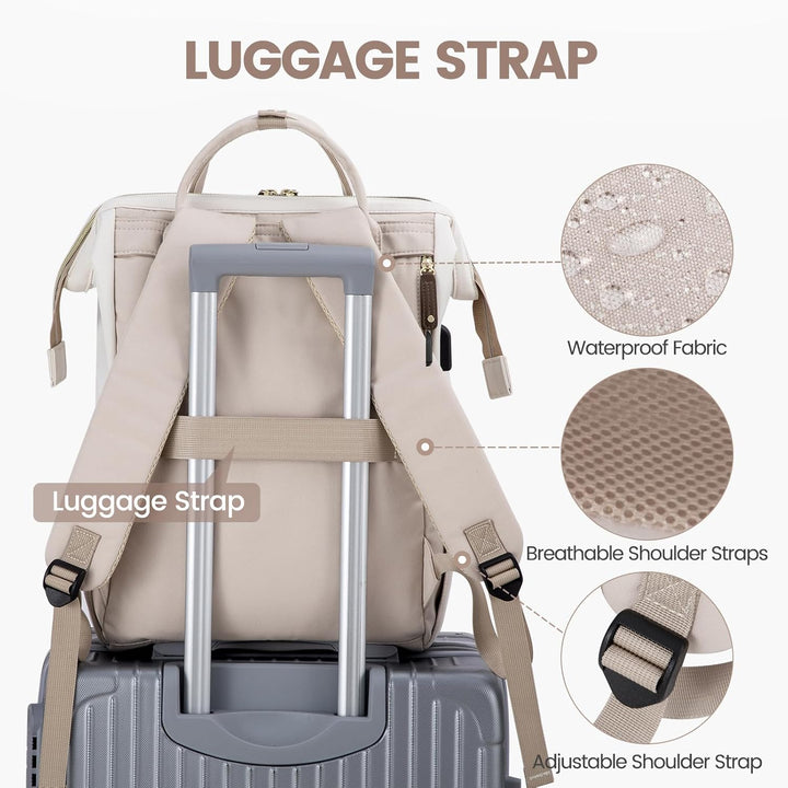 LOVEVOOK Rucksack Damen Laptop Rucksäcke mit Laptopfach 15.6 Zoll Schulrucksack Mädchen Teenager Sch
