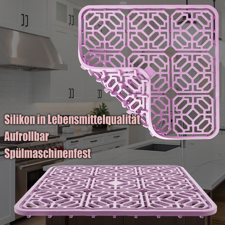 SpüLbeckeneinlage Silikon SpüLbeckenmatte Zuschneidbar, 30 X30x1.2cm, Silikon Abtropfmatte SpüLe, Hi