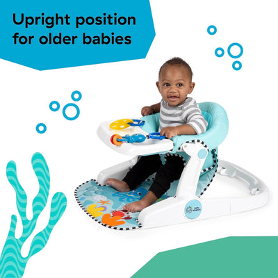 Baby Einstein Sea of Support 2-in-1 Sit-Up Bodensitz, mit abnehmbarem Tablett und Spielzeug