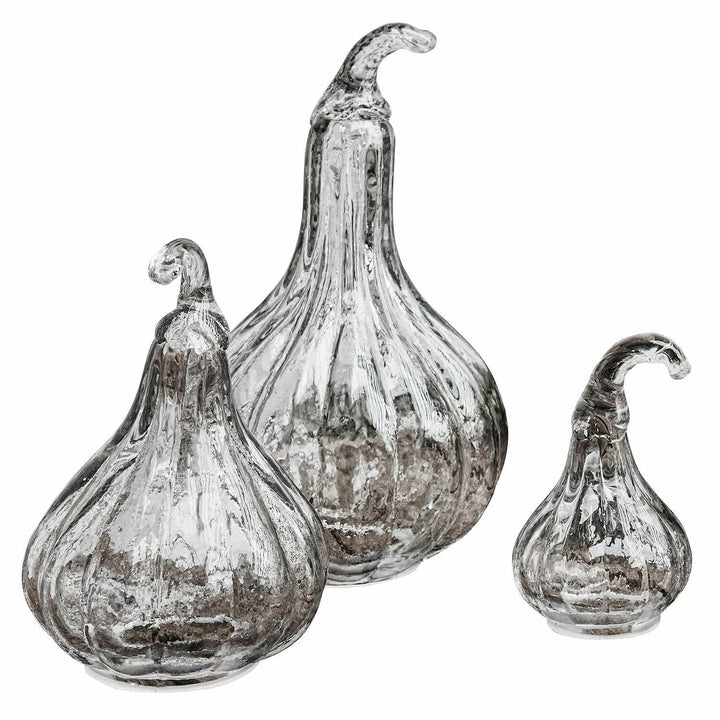 Loberon Kürbis 3er Set Lacey, klar
