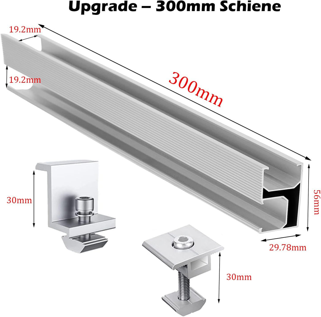 Solarmodul Halterung Ziegeldach Befestigungssystem, Alu Solarpanel Halterung Dachhaken Aluprofil Pho
