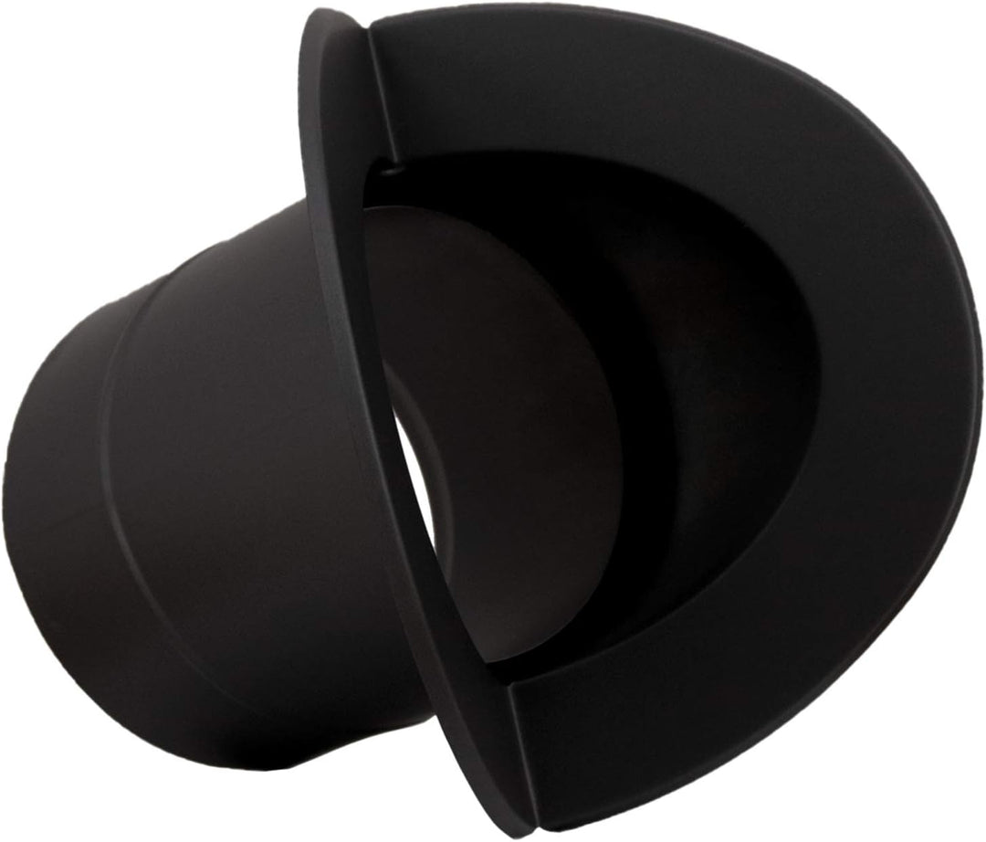 LANZZAS Ofenrohr Wandrosette für Innenecke, im Durchmesser, DN, Ø 150 mm, Farbe: schwarz-metallic -