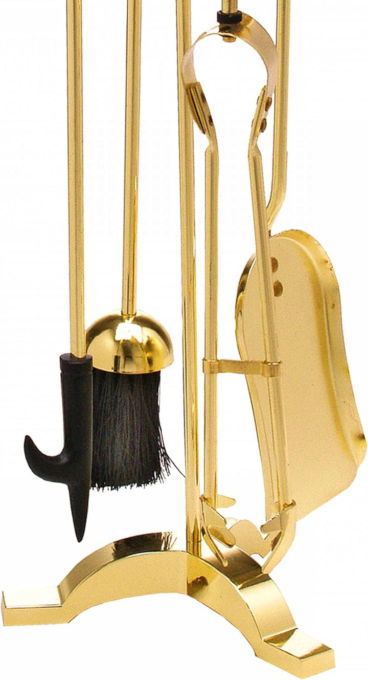 raik 21.02.032.2 Kaminbesteck, 4-teilig, vermessingt, 63cm
