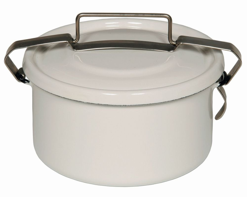 Riess, 0315-033, Dichtungsdose rund mit Deckel, CLASSIC- WEISS, 3/4 Liter, Durchmesser 14 cm, Höhe 8