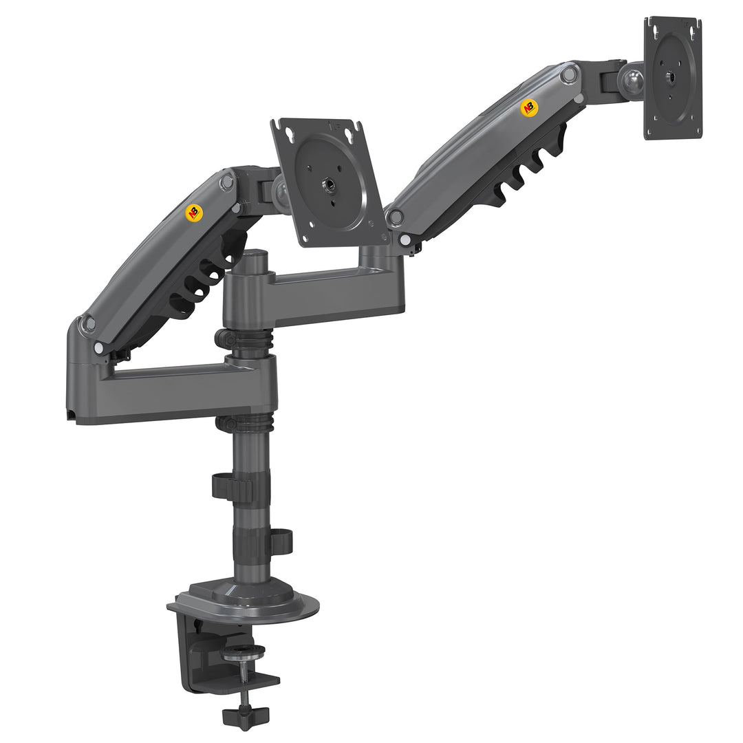 Ergosolid Tischhalterung with Gasfeder for Dual 17-35 Zoll LCD LED Monitore with VESA max. 100 x 100