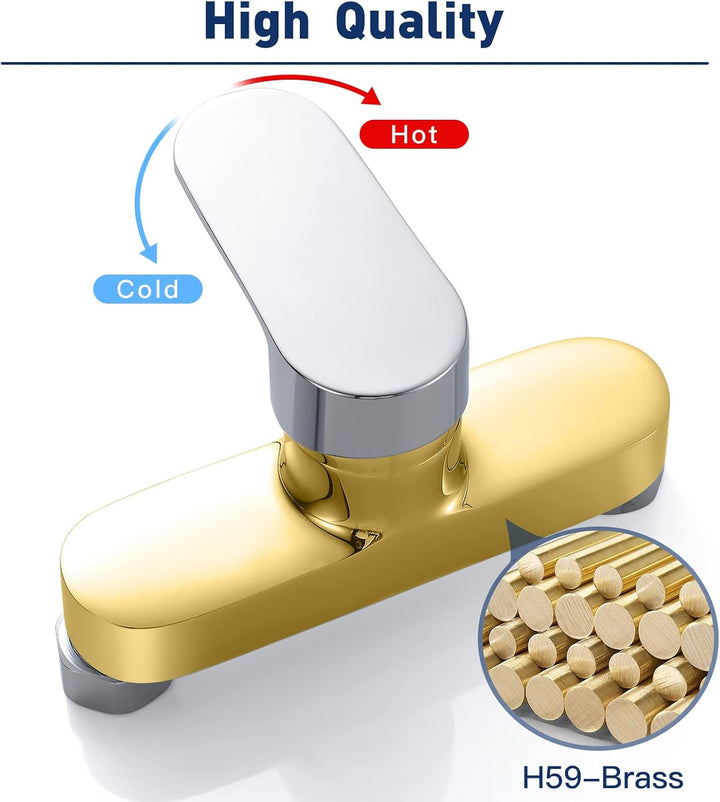 Duscharmatur Einhebelmischer, Mischbatterie für Dusche Wandmontage, Brausearmatur Aufputz Bad, G ½ W
