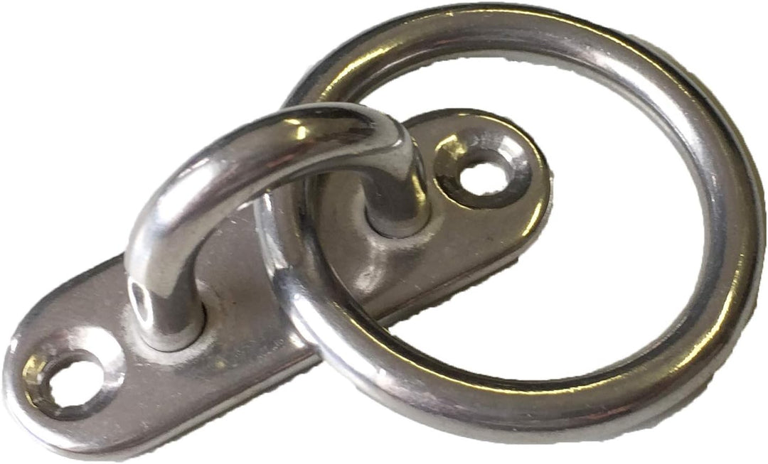 Sunload Augplatte oval/schmal mit Ring Edelstahl rostfrei V4A 5 Stück 45 mm, 45 mm