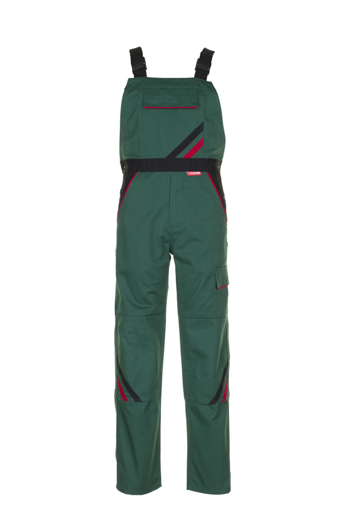 Planam Highline Herren Latzhose grün schwarz rot Modell 2335 Grösse 110 grün/schwarz/rot 110, grün/s