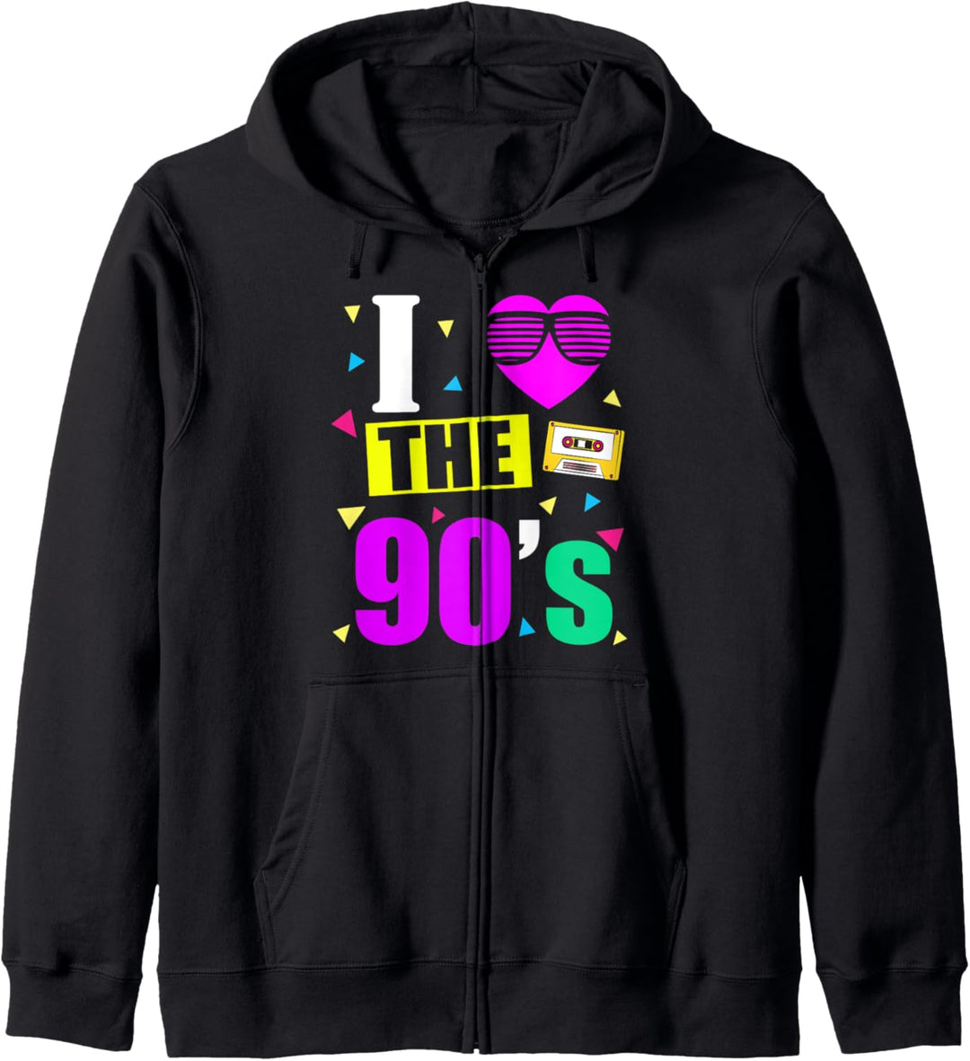 I love 90's - 90er Jahre Retro Motto Party Kapuzenjacke