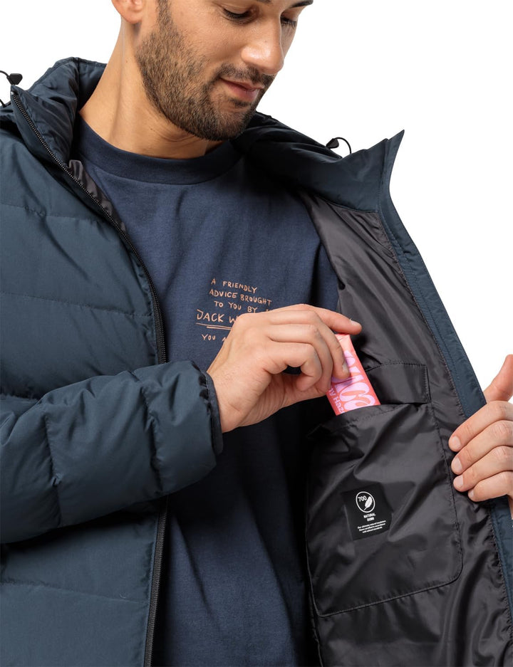 Jack Wolfskin Herren Colonius Jkt M Daunenjacke S Aluminium Blue, S Aluminium Blue