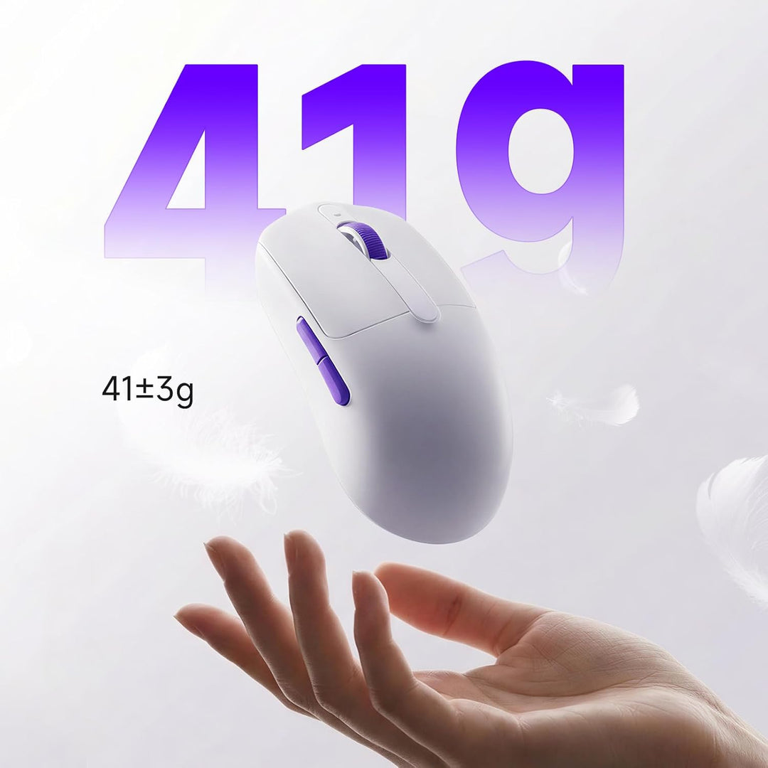 Akko Dash Ultra kabellose Gaming-Maus, 41 g ultraleichte Maus,PAW3950-Gaming-Sensor, BT/2,4-GHz-kabe