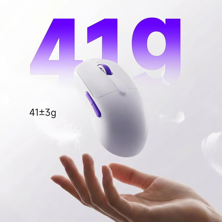 Akko Dash Ultra kabellose Gaming-Maus, 41 g ultraleichte Maus,PAW3950-Gaming-Sensor, BT/2,4-GHz-kabe