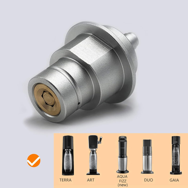 DRYHTEN Sodawasser-Maschine Terra DUO ART Gaia Quick Connect Fülladapter mit 8mm Schnellkupplung für