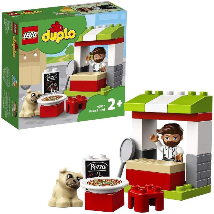 LEGO 10927 DUPLO Pizza-Stand, Spielzeug für Kleinkinder ab 2 Jahre, Konstruktionsspielzeug aus gross