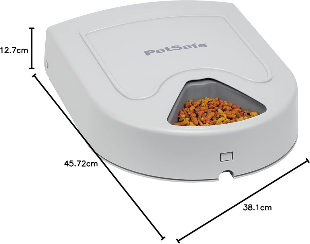 PetSafe Futterautomat für 5 Mahlzeiten, Zeitschaltuhr mit LCD Screen, Leichte Reinigung, 5 Futtersch