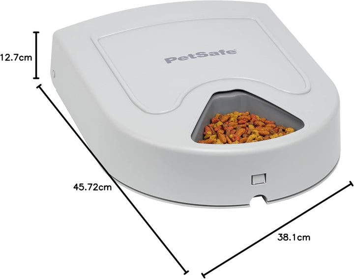 PetSafe Futterautomat für 5 Mahlzeiten, Zeitschaltuhr mit LCD Screen, Leichte Reinigung, 5 Futtersch