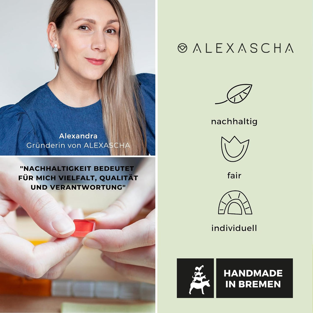 Kleine Ohrstecker gold mit Stein • Rote Ohrringe für Damen • Nachhaltiger Modeschmuck aus Edelstahl