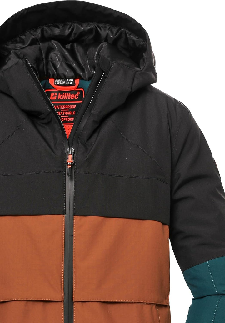 Killtec Jungen Ksw 126 Bys Ski Jckt Skijacke/Funktionsjacke mit Kapuze und Schneefang, wasserdicht 1
