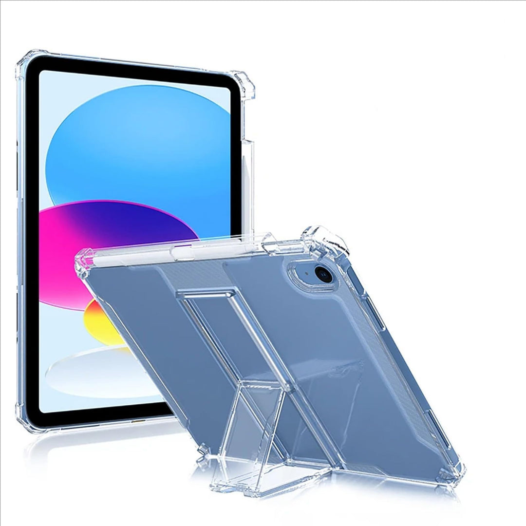 GIOPUEY Hülle für iPad (A16) 11th 2025, Weiche TPU Rückenschale Case mit Ständer, Dünne Abdeckung, A