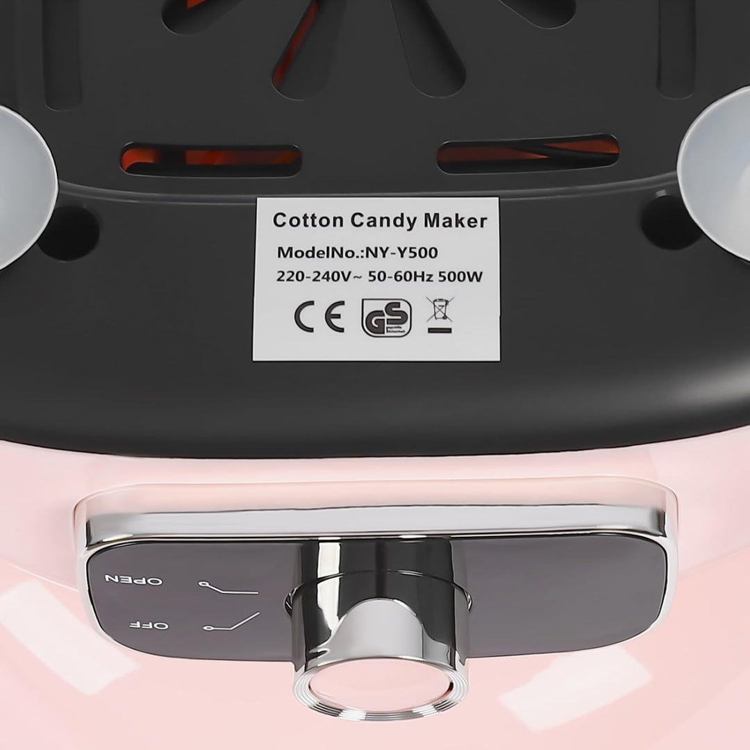 Zuckerwattemaschine, Zuckerwatte Maschine mit Stäbchen und Messlöffel, Zuckerwatte für Kinder Party,