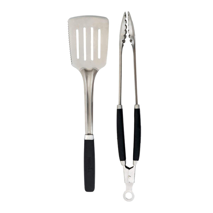 Nexgrill Edelstahl Grillbesteck-Set extra lang, Grillset mit grosser Grillzange und Wender, Profi Gr