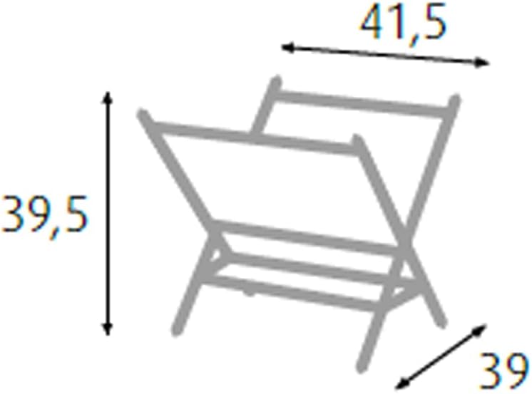 King Home p1671021 Zeitschriftensammler, Chrom, 41,5 x 39 x 39,5h