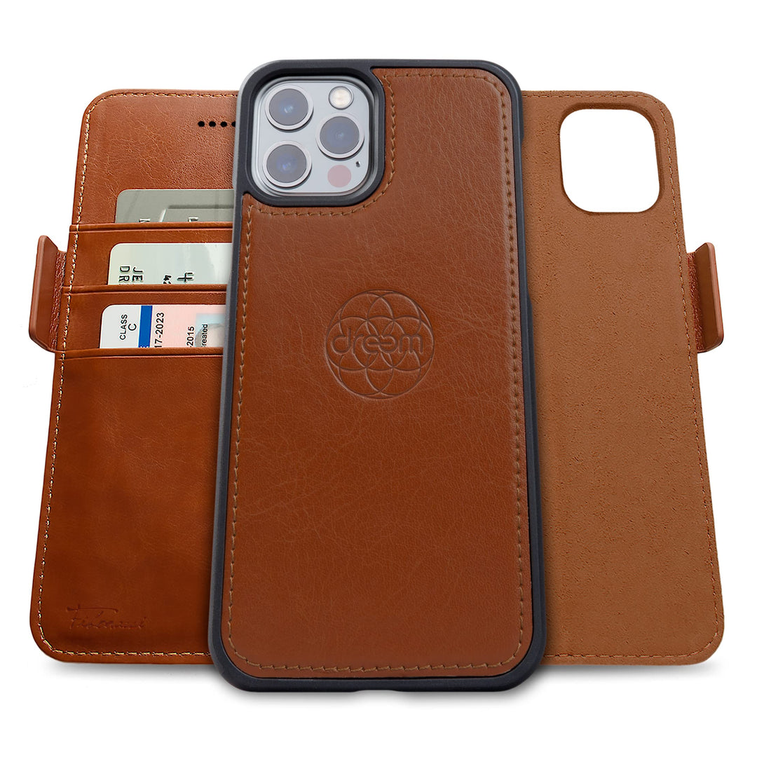 Dreem Fibonacci iPhone 13 Pro Max Brieftaschen-Etui / 2-in-1 stossfestes Etui und abnehmbares Folio
