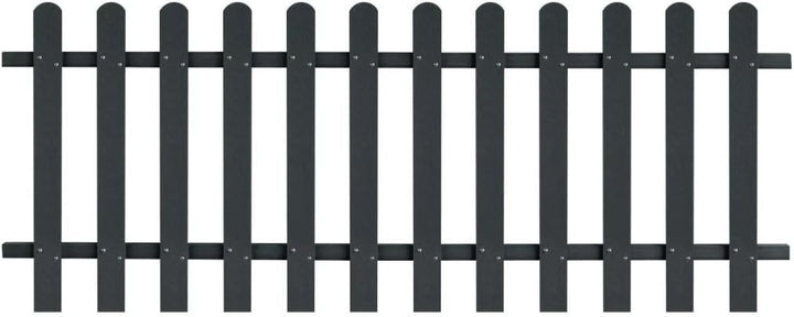 Festnight WPC Lattenzaun Gartenzaun Zaun 200 x 80 cm Grau