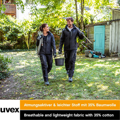 Uvex Tune-up Herren-Arbeitshose lang - robuste Männer-Arbeitshosen mit Kniepolster-Taschen - 35% Bau