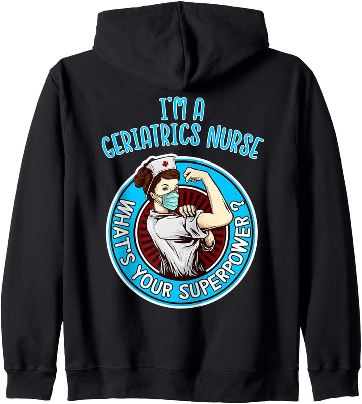 Geriatrie Krankenschwester Shirt für Frauen Krankenpflege Kapuzenjacke